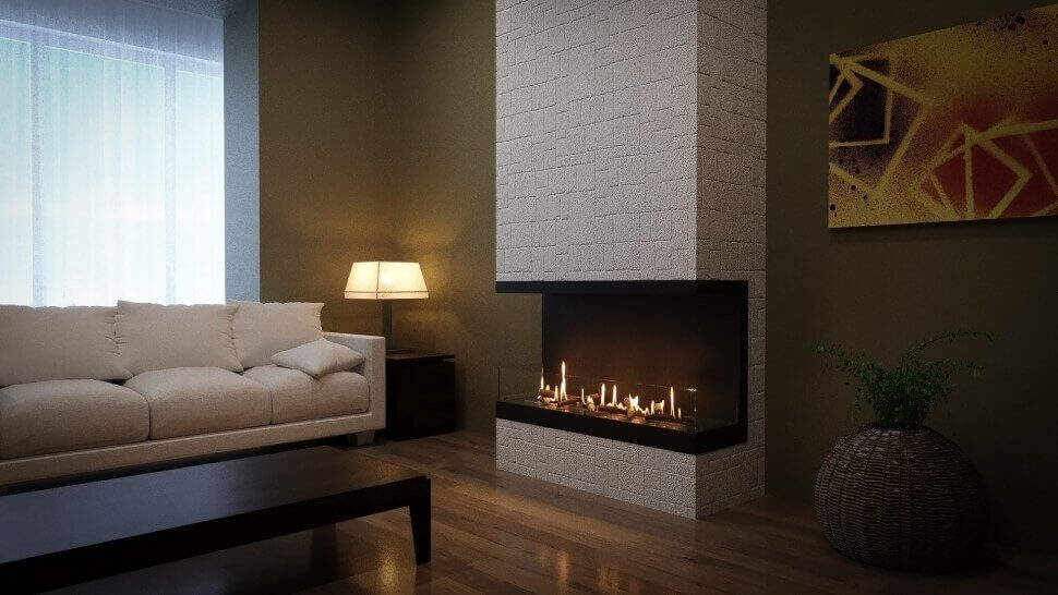 Встроенный биокамин Lux Fire Фронтальный 440 S